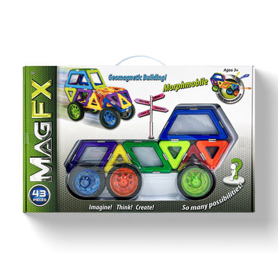 Regalo para niños Conjunto de bloques magnéticos 43 PCS Juguetes de construcción de geometría OEM educativo