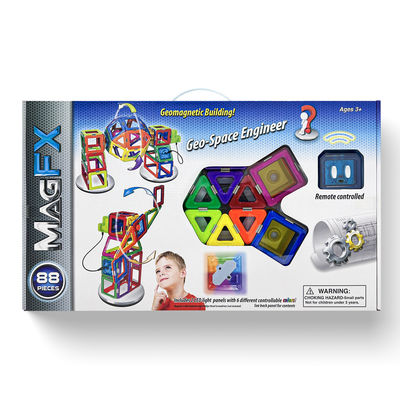 OEM Formas geométricas magnéticas para niños Conjuntos de construcción magnéticos multicolores 88 PCS