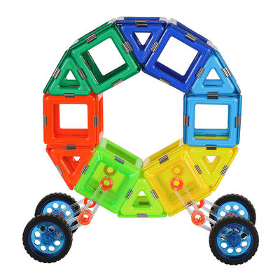 Niños juegos creativos regalo azulejos magnéticos vehículos circulares coche conjunto de bloques magnéticos