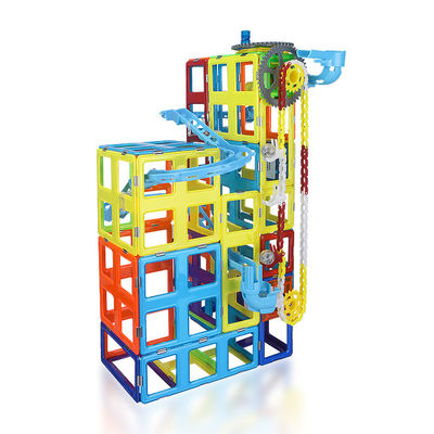 Puzzle Bloques de construcción de azulejos magnéticos pista de carreras de coches bricolaje ensamblaje colorido